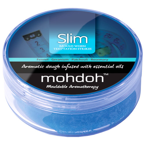 Mohdoh Mouldable Aromatherapy Aromatic Dough Infused with Essential Oils, Slim (Blue), 50 g, Mohdoh Mouldable Aromatherapy