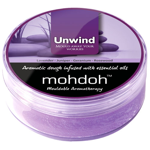 Mohdoh Mouldable Aromatherapy Aromatic Dough Infused with Essential Oils, Unwind (Purple), 50 g, Mohdoh Mouldable Aromatherapy