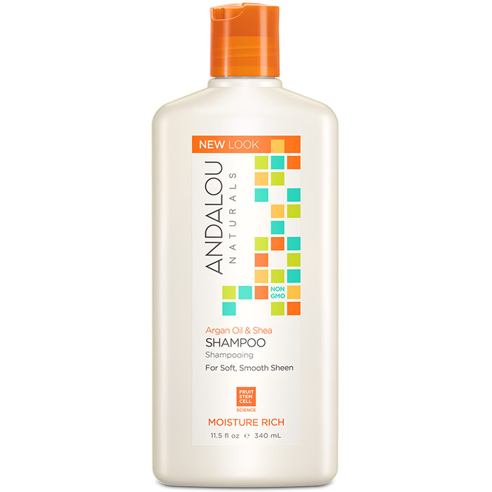 Moisture Rich Shampoo, Argan & Sweet Orange, 11.5 oz, Andalou Naturals