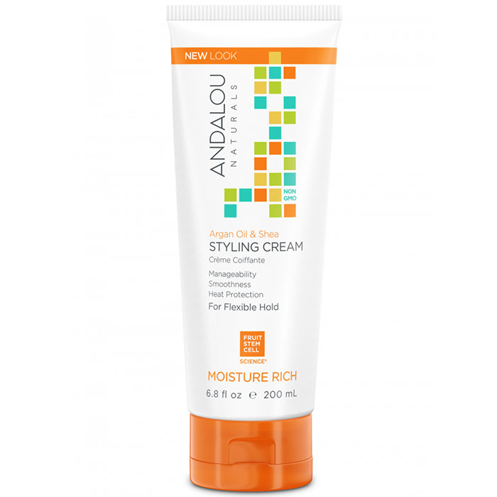 Smooth Hold Styling Cream, Argan & Sweet Orange, 6.8 oz, Andalou Naturals