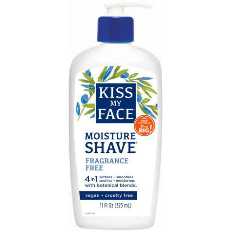 Moisture Shave Cream, Fragrance Free, 11 oz, Kiss My Face
