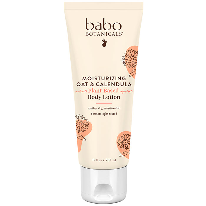 Moisturizing Baby Lotion, Oatmilk Calendula, 8 oz, Babo Botanicals