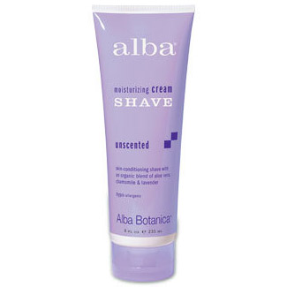Moisturizing Cream Shave for Men and Women, Unscented 8 oz, from Alba Botanica