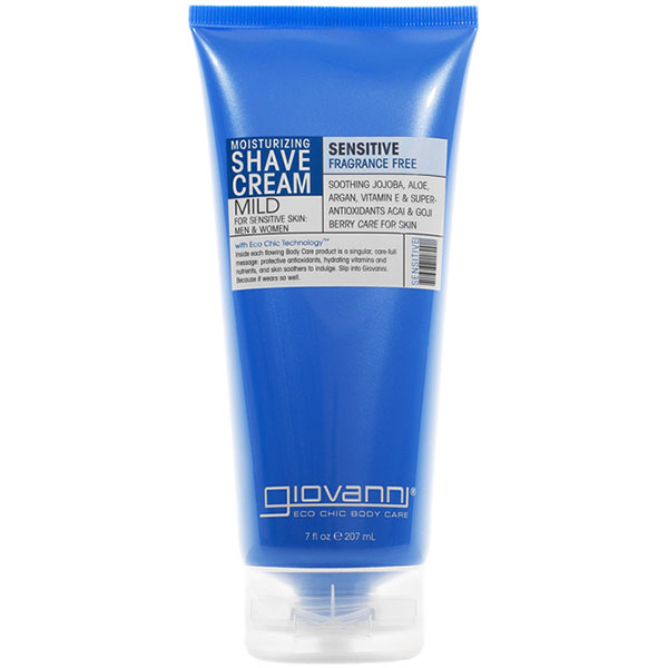 Moisturizing Shave Cream Sensitive - Fragrance Free, 7 oz, Giovanni Cosmetics