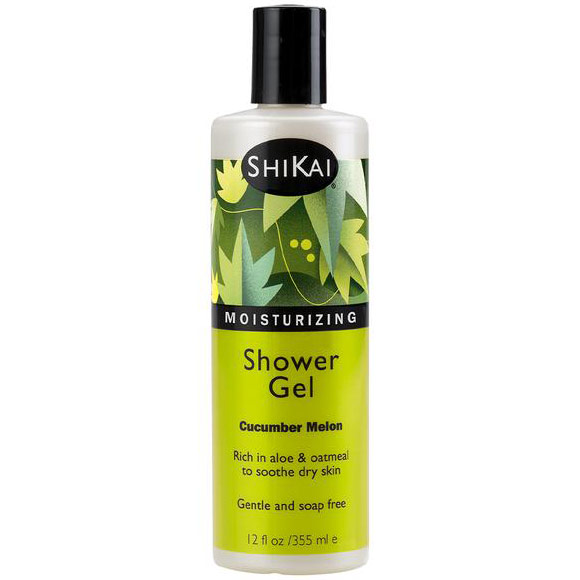 Moisturizing Shower & Bath Gel Cucumber Melon, 12 oz, ShiKai