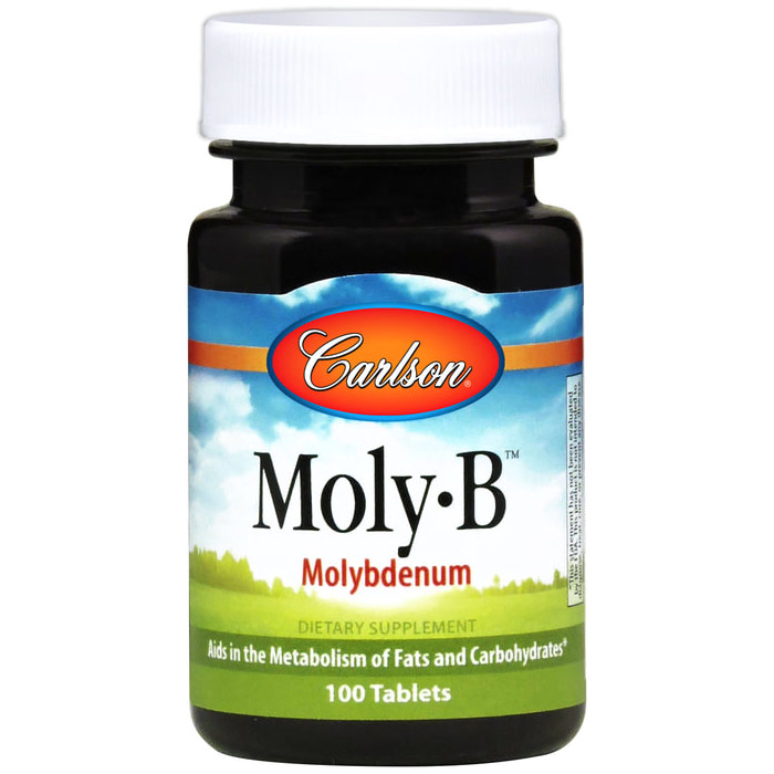 Moly-B, Molybdenum 500 mcg, 100 tablets, Carlson Labs
