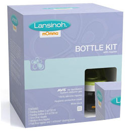 mOmma Bottle Kit with Nipples, 1 Kit, Lansinoh Laboratories, Inc.