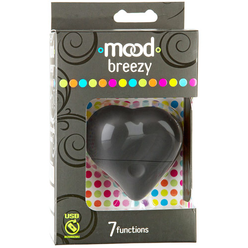 Mood Breezy 7 Functions Massager Vibrator, Black, Doc Johnson