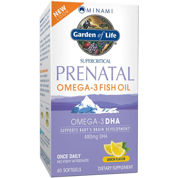 Minami Prenatal, Omega-3 Fish Oil, Lemon Flavor, 60 Softgels, Garden of Life