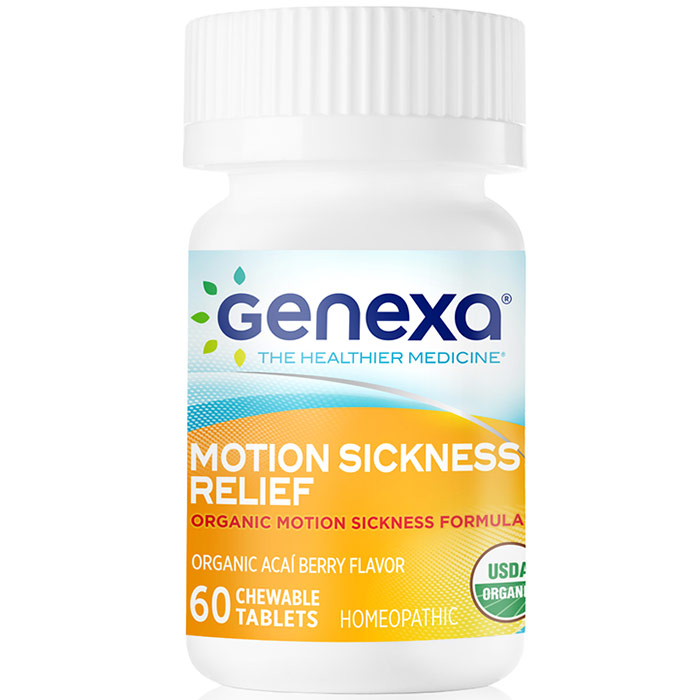 Motion Sickness Relief, 60 Chewable Tablets, Genexa