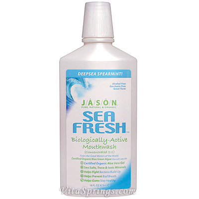 Jason Natural Mouthwash Sea Fresh - Spearmint, 16 oz, Jason Natural