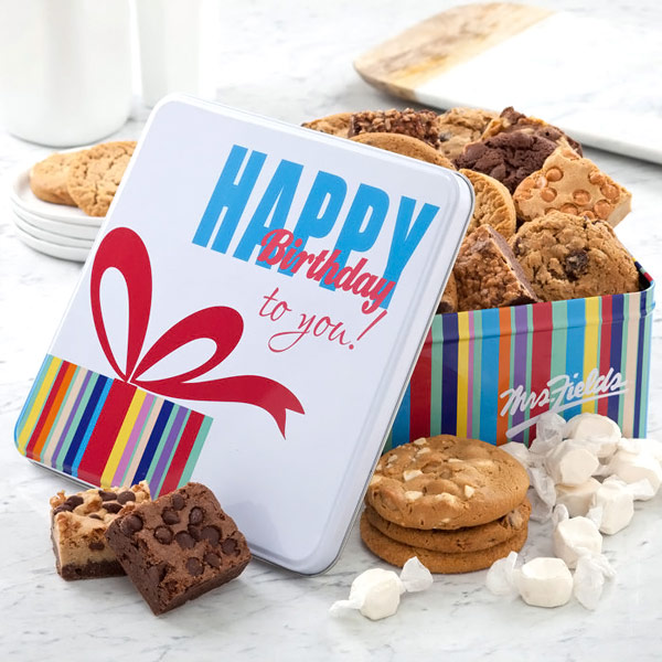 Mrs. Fields Cookies Happy Birthday Gift Tin