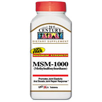 21st Century HealthCare MSM 1000 mg 180 Tablets, 21st Century Health Care
