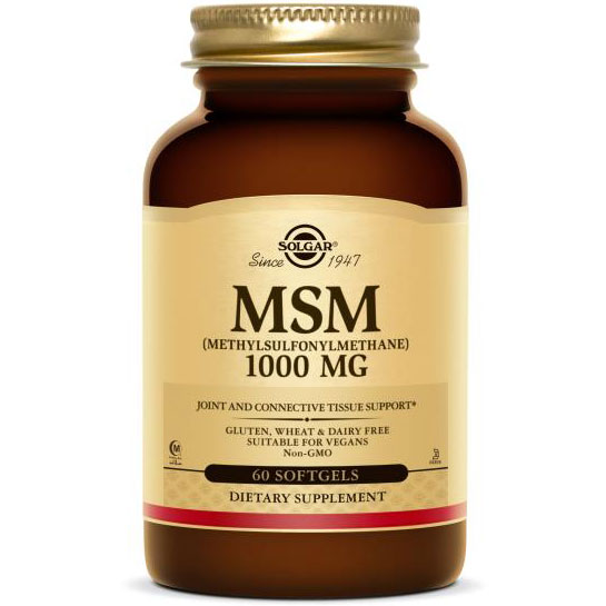 MSM 1000 mg, 60 Tablets, Solgar