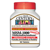 MSM 1000 mg 90 Tablets, 21st Century Health Care