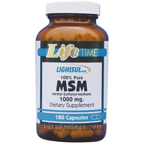 MSM 1000 mg (Methyl-Sulfonyl-Methane), 180 Capsules, LifeTime