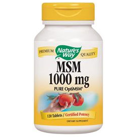Nature's Way MSM 1000 mg, Pure OptiMSM, 120 Tablets, Nature's Way