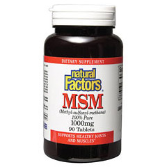 MSM 1000mg 180 Tablets, Natural Factors