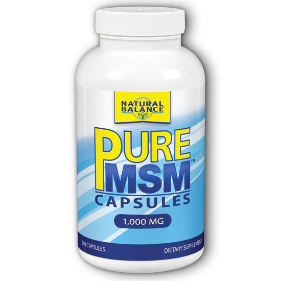 Pure MSM 1000 mg, 240 Capsules, Natural Balance
