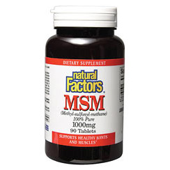MSM 1000mg 90 Tablets, Natural Factors