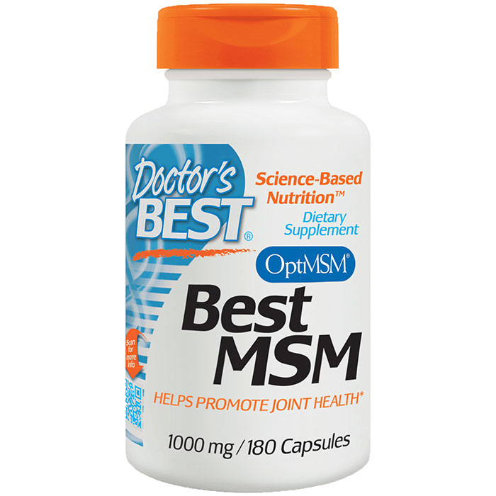 MSM 1000 mg with OptiMSM, 180 Capsules, Doctors Best