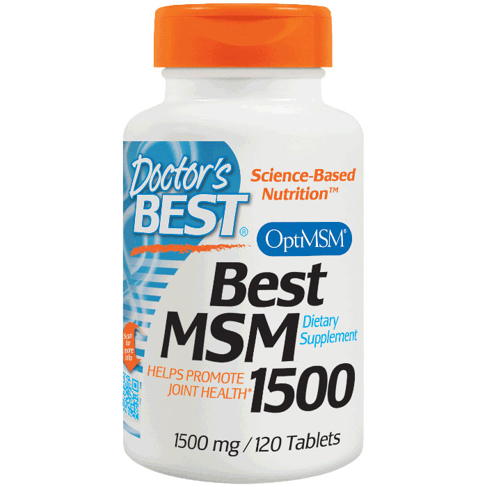 MSM 1500 mg with OptiMSM, 120 Tablets, Doctors Best