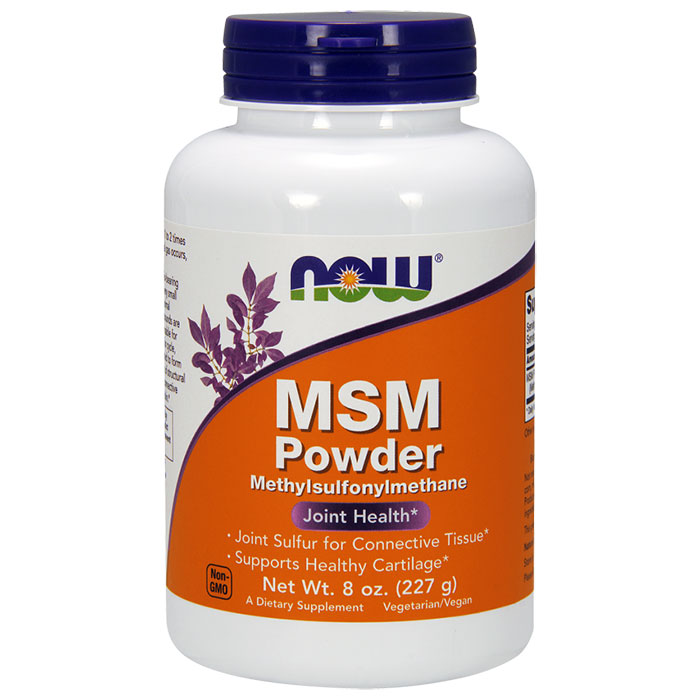 MSM Powder, Methylsulphonylmethane Pure Powder 8 oz, NOW Foods