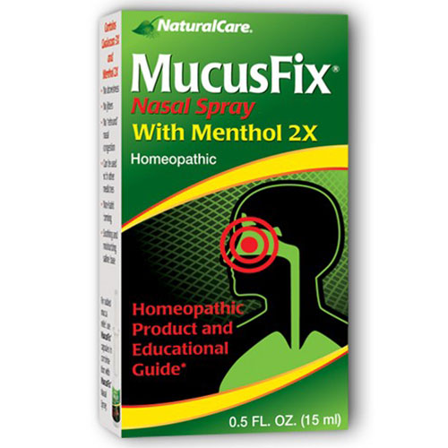 MucusFix Nasal Spray, Homeopathic Formula, 0.5 oz, NaturalCare