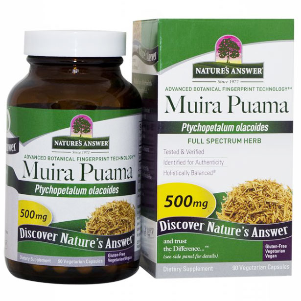 Muira Puama Bark, 90 Vegetarian Capsules, Natures Answer