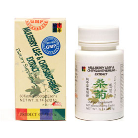 Mulberry Leaf & Chrysanthemum Extract, 60 Tablets/Bottle, 5 Boxes, Naturally TCM