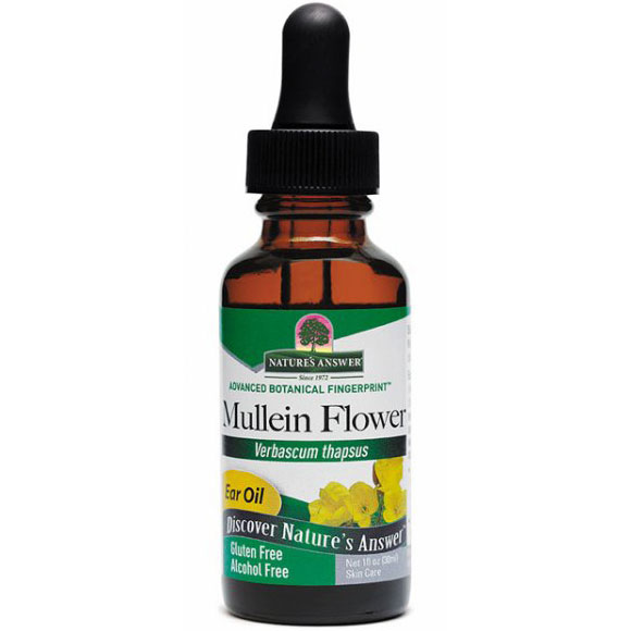 Mullein Flower Ear Oil, Topical Formula, 1 oz, Natures Answer