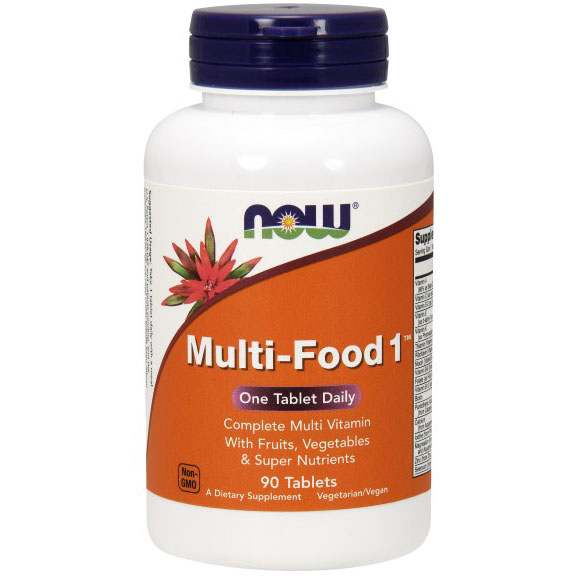 Multi-Food 1, Complete Multi Vitamin, 90 Tablets, NOW Foods