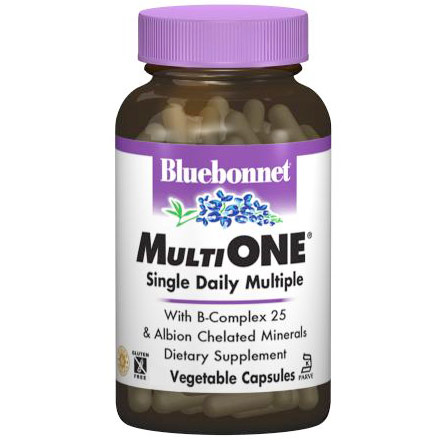 Multi One Formula, Single Daily Multivitamin & Multimineral, Iron Free, 120 Vegetable Capsules, Bluebonnet Nutrition