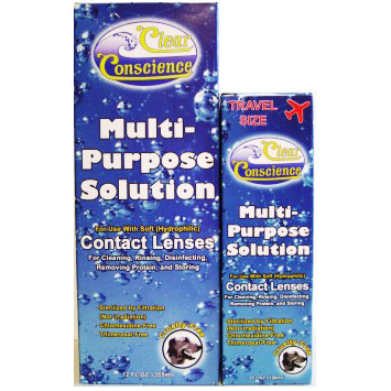 Multi-Purpose Contact Lens Solution, 12 oz, Clear Conscience