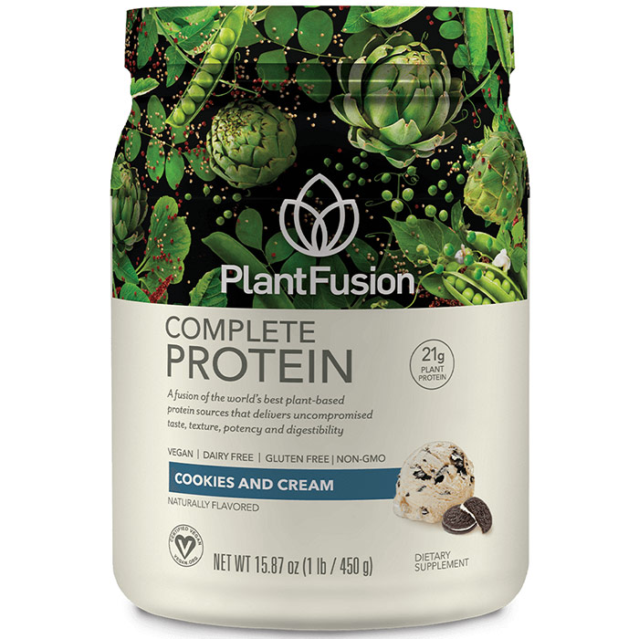 Plant Fusion Multi Source Plant Protein, Cookies & Creme, 1 lb, PlantFusion