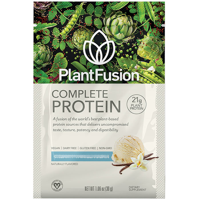 Multi Source Plant Protein, Cookies & Creme, 30 g x 12 Packets, PlantFusion