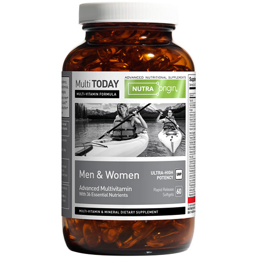 NutraOrigin Multi Today Men & Women Ultra High Potency MultiVitamin & Mineral, 60 Softgels, NutraOrigin