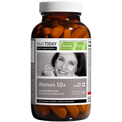 NutraOrigin Multi Today Women's 50+ High Potency MultiVitamin & Mineral, 60 Caplets, NutraOrigin