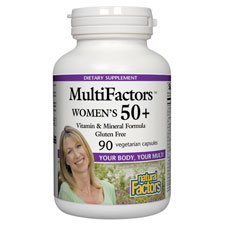 MultiFactors Womens 50+, 90 Veggie Caps, Natural Factors