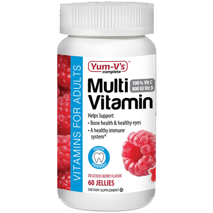 Chewable Multivitamin for Adults, Berry Flavor, 60 Jellies, Yum-Vs Complete