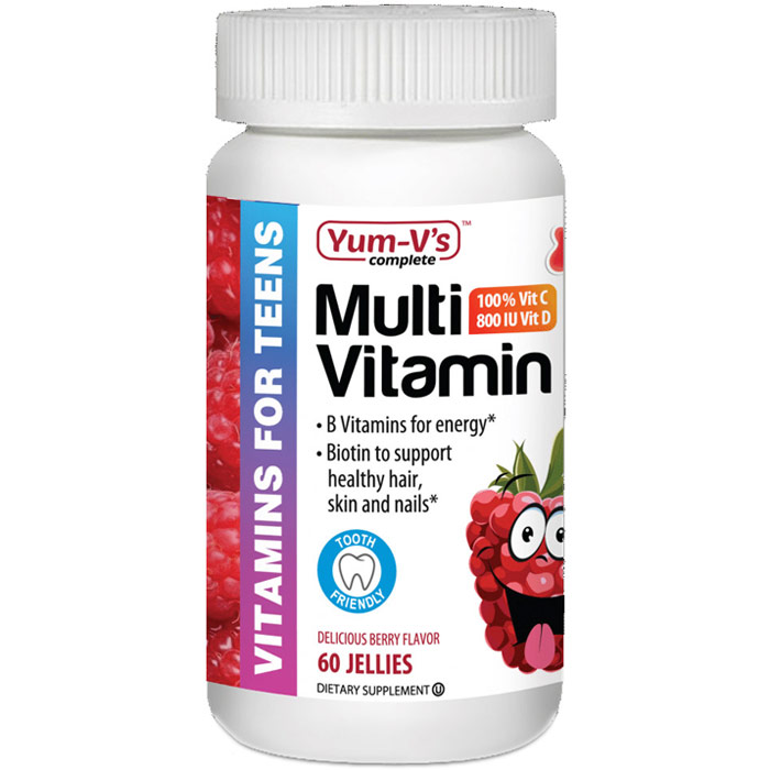 Chewable Multivitamin for Teens, Berry Flavor, 60 Jellies, Yum-Vs Complete