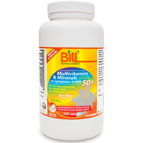 Bill Natural Sources Multivitamins & Minerals, 200 Tablets, Bill Natural Sources