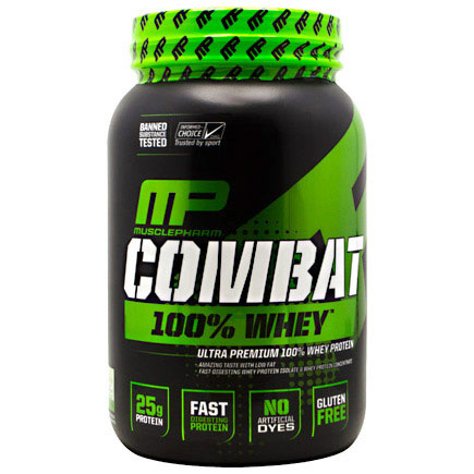 Combat 100% Whey Protein Powder, 2 lb, Muscle Pharm