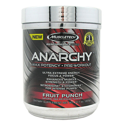 MuscleTech Anarchy Powder, Max Potency Pre-Workout, 60 Servings