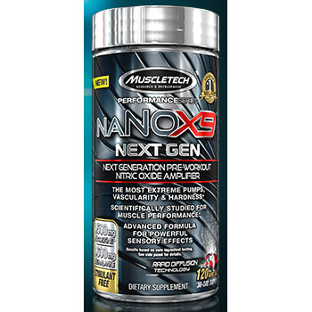 MuscleTech NaNOX9 Next Gen, Pre-Workout Nitric Oxide Amplifier, 120 Caplets