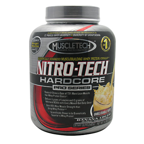 MuscleTech Nitro-Tech Hardcore Musclebuilding Protein, 4 lb