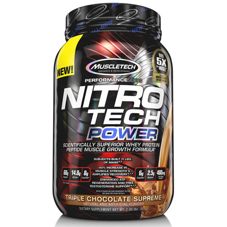 MuscleTech Nitro Tech Power, Ultimate Muscle-Amplifying Protein, 2 lb