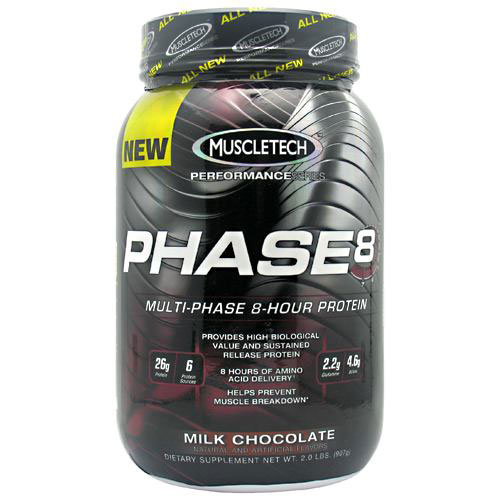 MuscleTech Phase 8, Multi-Phase 8-Hour Protein, 2 lb (22 Servings)