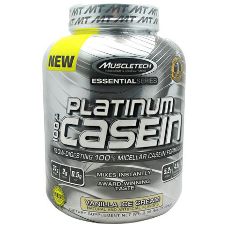 MuscleTech Platinum Casein, Value Size, 3.66 lb (55 Servings)