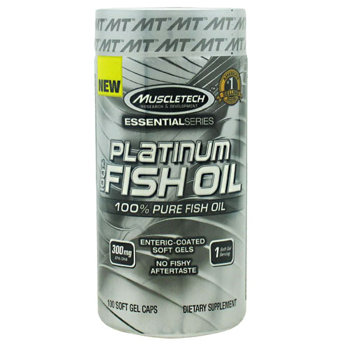 MuscleTech Platinum 100% Fish Oil, 100 Soft Gel Caps